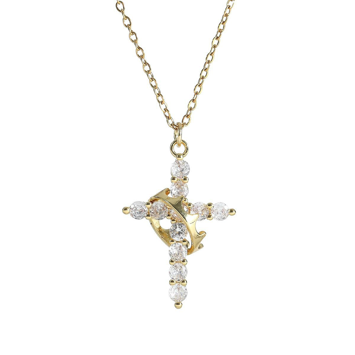 Cross & Crown Necklace