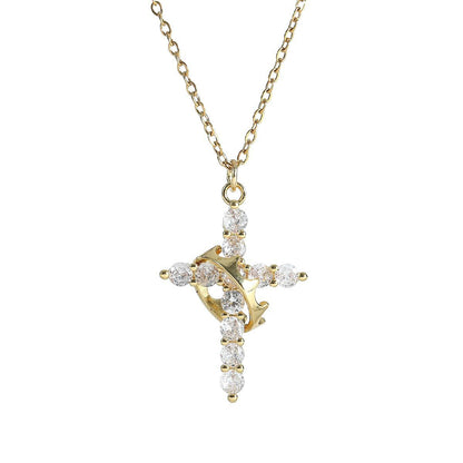 Cross & Crown Necklace